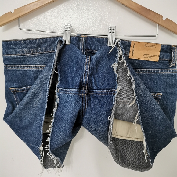 Frank and Oak The Stevie Cutoff Short in Blue - Picture 8 of 16